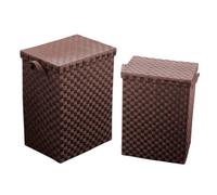 Premier Housewares 1900779 Lot de 2 Paniers à Linge en Papier Tissé Marron