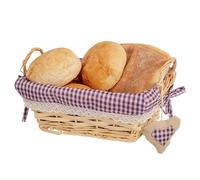 Premier Housewares 1901049 Vichy Panier avec Doublure Rectangle Osier Violet