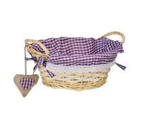 Premier Housewares 1901051 Vichy Panier avec Doublure Rond Osier Rouge