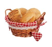 Premier Housewares 1901052 Panier en Osier Rond avec Doublure Rouge