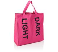 Premier Housewares 1901085 Panier à Linge avec 2 Sections Écriture Noir Polyester Rose