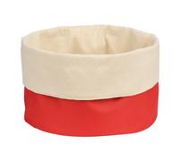 Premier Housewares 1901095 Panier à Pain en Polyester/Coton Crème/Rouge