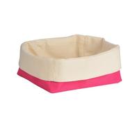 Premier Housewares 1901098 Panier à Pain en Polyester/Coton Crème/Rose