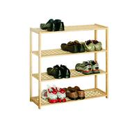 Premier Housewares 2401141 Étagère à Chaussures de 4 Étages Bois Naturel