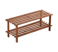 Premier Housewares 2402100 Range-Chaussures de 2 Niveaux en Bois de Cèdre Foncé