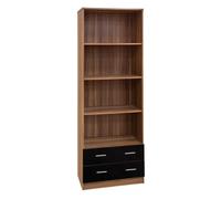 Premier Housewares 2402380 Fargo Bibliothèque en Placage de Noyer Noir Laqué