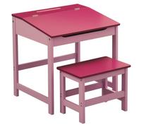 Premier Housewares 2402525 Bureau/Tabouret d'enfants MDF Rose