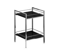 Premier Housewares 2402531 Étagère de 2 Niveaux Laqué Noir et Cadre Chromé