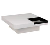 Premier Housewares 2402797 Table Basse en MDF/Polyuréthane Revêtement Plateau en Noir