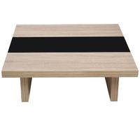 Premier Housewares 2403074 Loki Table Basse Placage Chêne Naturel Noir Brillant