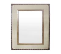 Premier Housewares 2403262 Miroir avec Mélange de Linge Coton Naturel et Bords en Marron 4 x 70 x 90 cm