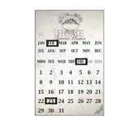 Premier Housewares 2800637 Calendrier Magnétique Home Sweet Home Prune