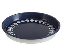 Premier Housewares 507321 Joni Plateau Rond en étain Bleu 33 x 33 x 4 cm