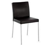 Premier Housewares 6CLA150 Lago Lot de 2 Chaises Noir + Les Pieds Chromés