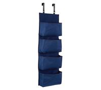 Premier Housewares à 4 étages de Porte à Suspendre Organiseur, Polyester, Bleu, 10 x 34 x 90 cm