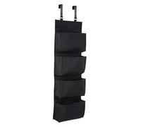Premier Housewares à 4 étages de Porte à Suspendre Organiseur, Polyester, Noir, 10 x 34 x 90 cm