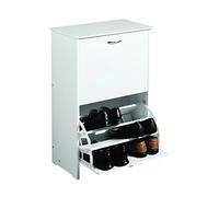 Premier Housewares Armoire à chaussures MDF 2 tiroirs Blanc 82 x 31 x 56 cm