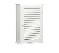 Premier Housewares Armoire Salle de bain 1 porte Blanc / Meuble Salle de Bain/ 57 x 39 x 17 cm