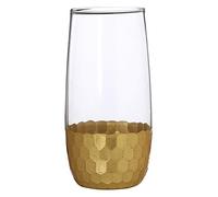 Premier Housewares Astrid Haute Boule Verres, Lot de 4, Doré, 7 x 7 x 15 cm