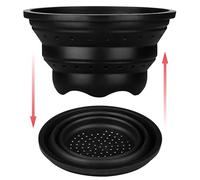 Premier Housewares Bol à Vaisselle Pliable en métal et Silicone Lavable Noir