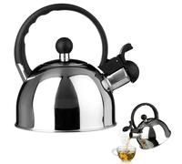 Premier Housewares Bouilloire 1L sifflante, bouilloire inox, finition miroir