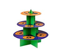 Premier Housewares Citrouille à 3 Niveaux pour gâteaux, Carton, Orange/Vert/Violet, 36 x 36 x 37 cm