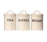 Premier Housewares Croquis Thé/Café/Sucre - Crème, Lot de 3