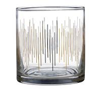Premier Housewares Deco Verres Tumbler, Lot de 4, Doré, 9 x 9 x 9 cm