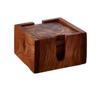 Premier Housewares Dessous de Verre en Bois d'olivier Marron 28 x 28 x 15 cm