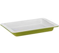Premier Housewares Ecocook Plat à Four Vert anis/Blanc en Acier au Carbone Revêtement céramique 42 x 29 x 6 cm