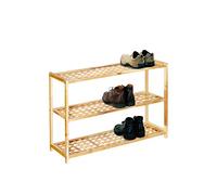 Premier Housewares étagère à Chaussures en Bois de Noyer, 2, 3 ou 4 étages, Bois, Naturel, 3 Ablagefächer