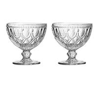 Premier Housewares Fleur Sundae Vaisselle, 250 ML, Lot de 2, 11 x 11 x 11 cm, Verre, Claire, 11 x 11 x 11 cm