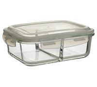 Premier Housewares Freska récipient en Verre, 2 Compartiments, Couvercle hermétique, 1520 ML