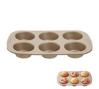 Premier Housewares from Scratch Plateau à Muffins en Acier Carbone Champagne 18 x 28,7 x 2,8 cm