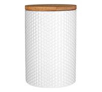 Premier Housewares hexagonale Bidon, Céramique, Blanc, 10 x 10 x 15 cm