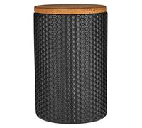 Premier Housewares hexagonale Bidon, Céramique, Noir, 10 x 10 x 15 cm