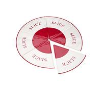 Premier Housewares Hollywood Assiettes à Pizza Slice, Rouge/crème, Lot de 6