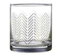 Premier Housewares Jazz Verres Tumbler, Lot de 4, Doré, 9 x 9 x 9 cm