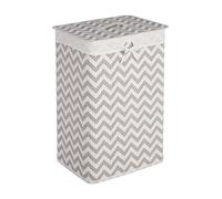 Premier Housewares Kankyo Chevron Panier à Linge, Bambou, Gris/Blanc, 30 x 40 x 60 cm