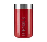 Premier Housewares - Liberty Porte Ustensiles Cuisine- Pot à Ustensiles Cuisine -en Émail Rouge- Dia 10 Cm