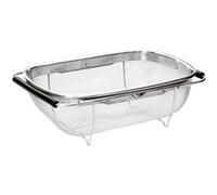 Premier housewares over sink drainer with black extendable handles, stainless steel G