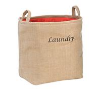 Premier Housewares Panier à Linge en Coton et Polyester Hesian-Polyester-Naturel