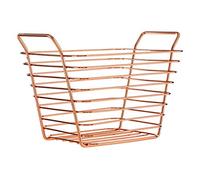 Premier Housewares Panier grillagé Brillant, Métal, Rose Gold, 21 x 17 x 17 cm