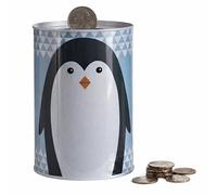 Premier Housewares Parker Tirelire Pingouin Bleu 10 x 10 x 15 cm