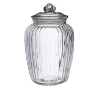Premier Housewares Pot de Rangement en Verre au Design Vintage 2280 ML, 15 x 15 x 25 cm