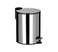 Premier Housewares Poubelle à Pédale de 5 ltr avec couvercle à fermeture souple, Bacs à Ordures en Acier Inoxydable