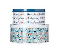 Premier Housewares Pretty Things Boites à Gâteaux - Boîtes de rangement - Petite Boîte Ronde de Stockage - Boîte de conservation -Lot de 2