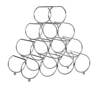 Premier Housewares Pyramide de vin, 10 Bouteilles, Chrome, Argent, 17 x 41 x 36 cm