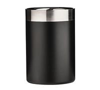 Premier Housewares Refroidisseur de Bouteille de vin en émail Noir avec Bord S/S 12 cm x 18 cm