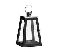 Premier Housewares Regents Park Lanterne - Noir, Bois Dense, Noir, 39 x 23 x 23 cm